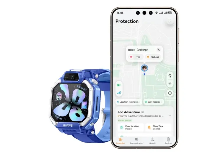 Huawei Watch Kids X1 features a 1.82-inch AMOLED display with dual 5MP and 13MP cameras.