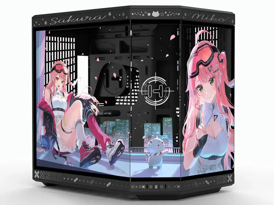 HYTE Y70 Sakura Miko Edition: Pillarless PC Case with VTuber Design