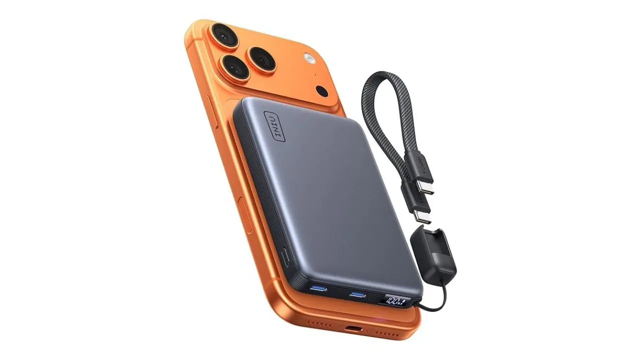 INIU SnapGo Air Powerbank Launches with Magnetic Aluminum Body and 45W Fast Charging