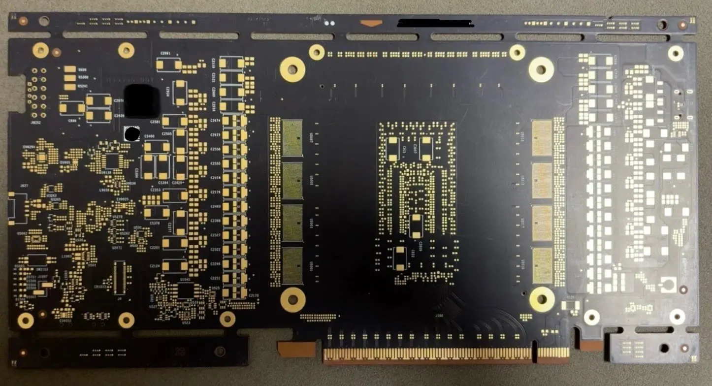 Close-up of Intel Crescent Island GPU power delivery and VRMs
