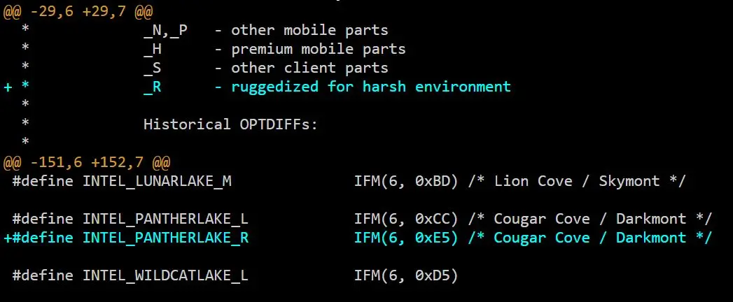 Intel Panther Lake R processor with P-Cores and LP-E cores