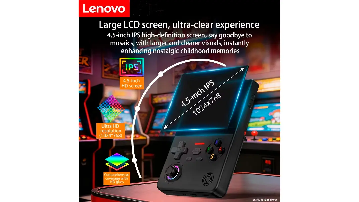 Lenovo G02 handheld running a retro game emulator