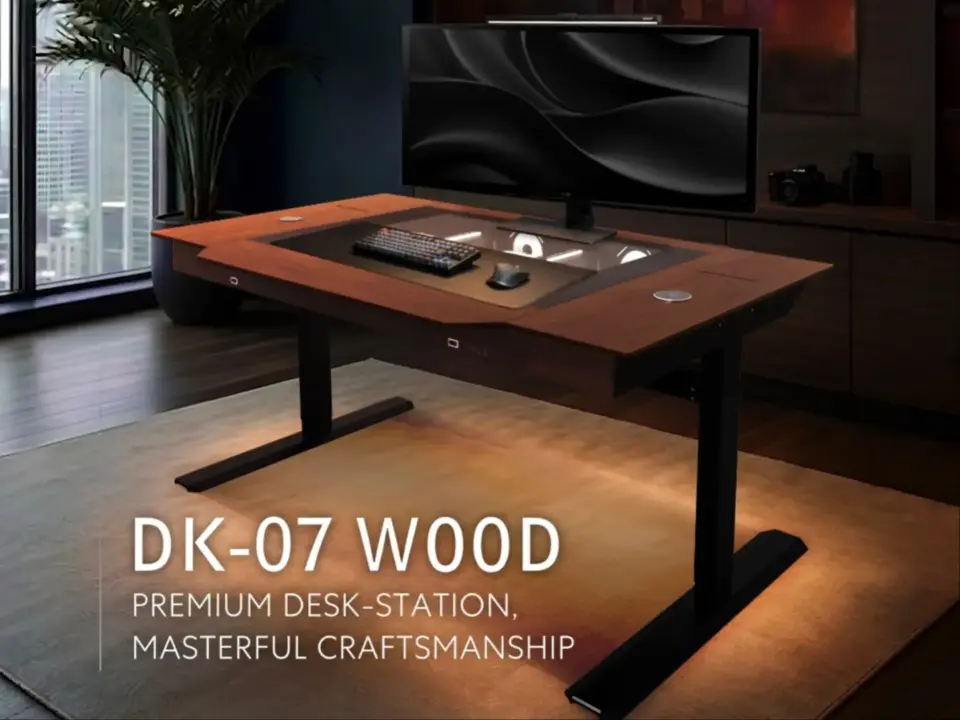 Lian Li DK-07 Wood Desk PC Launches with Premium Dark Walnut Finish