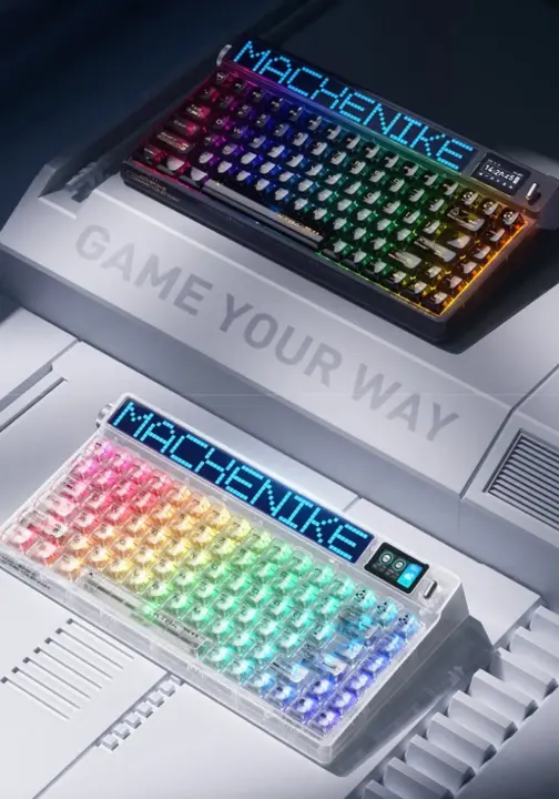 Machenike KT84 Trendy Edition mechanical keyboard with LED dot matrix screen
