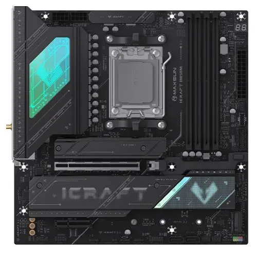 MAXSUN Launches Two iCraft Series B850M Motherboards With Dual Gen5 M.2 And GPU Quick Release