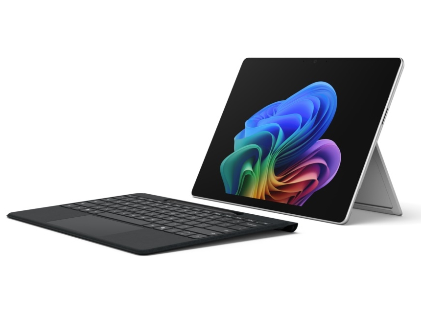 Surface Pro 12 Business with Intel Core Ultra Series 3 processor and optional OLED display for enterprise use.
