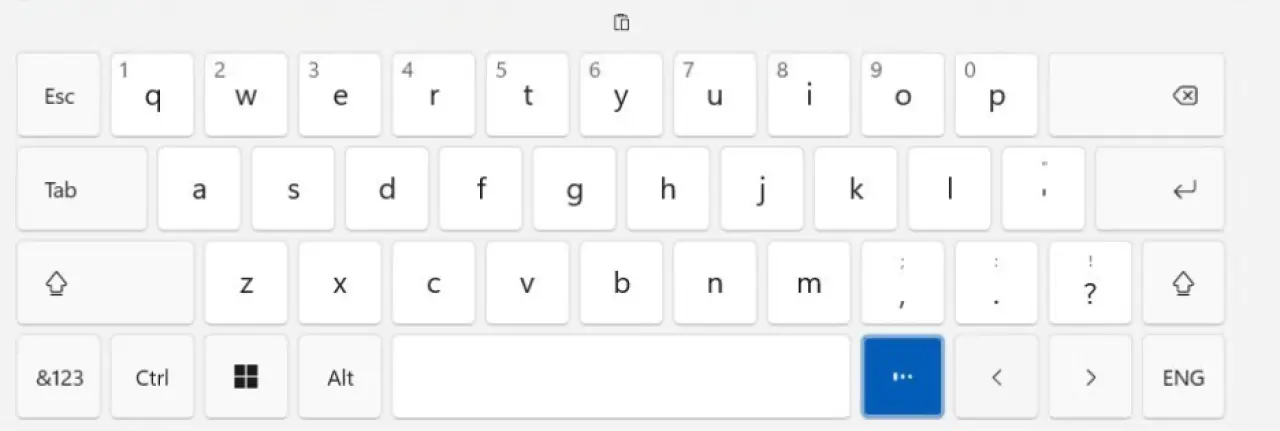 Updated touch keyboard voice typing interface displays animations directly on the dictation key without full-screen overlay.