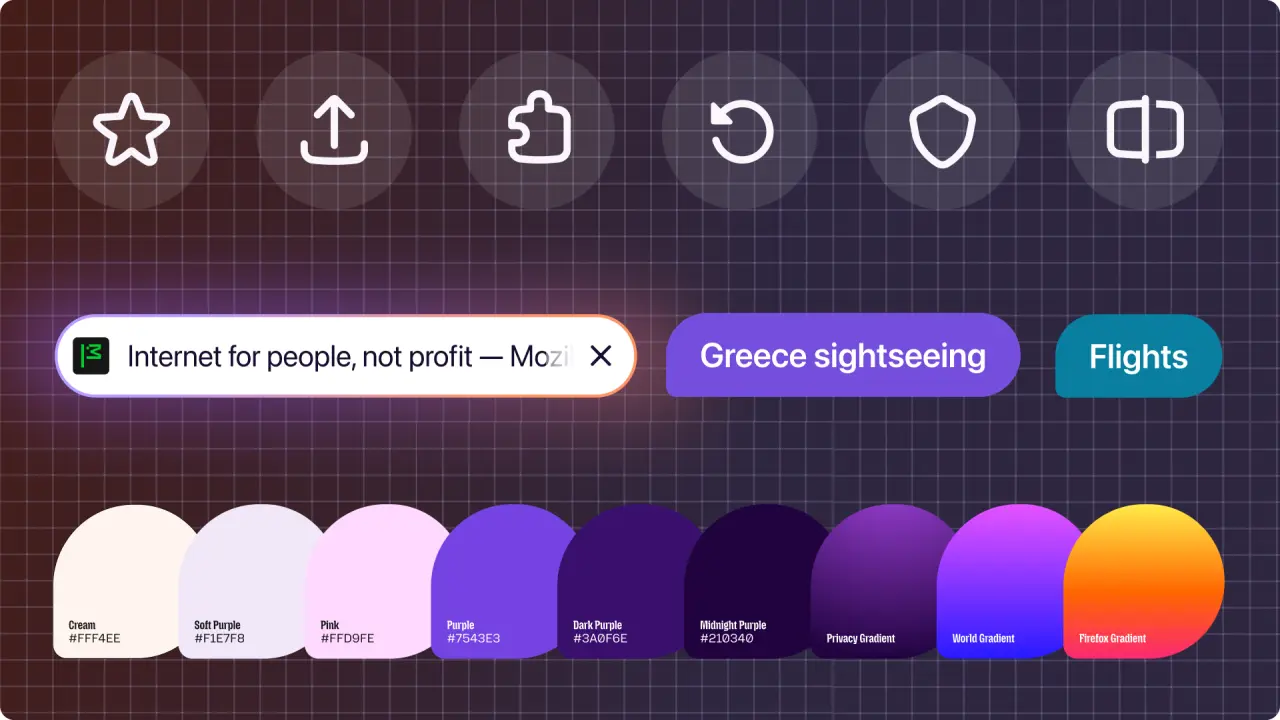 Firefox Project Nova redesign features softer tab shapes and warmer color palette inspired by fire.