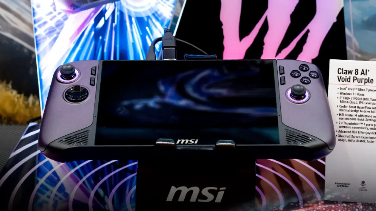 MSI Claw 8 EX AI+ Leaked at Australian Retailer with Void Purple Color