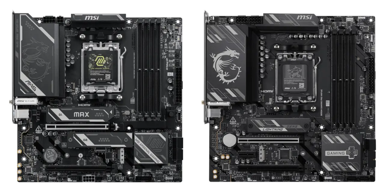 MSI MAG B850M GAMING PRO MAX WIFI motherboard with 6-layer server-grade PCB and 8+2+1 phase power delivery