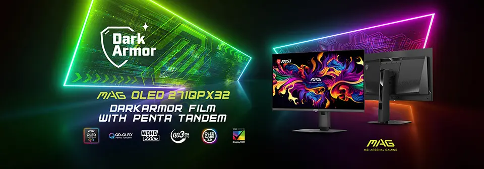 MSI Unveils World’s First 27-Inch QHD Five-Layer Stacked Tandem QD-OLED Gaming Monitor