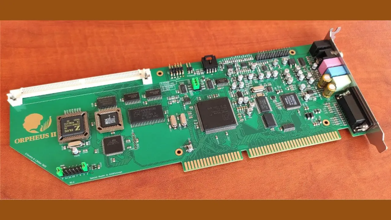 Orpheus II ISA soundcard green Rev 1.1 board
