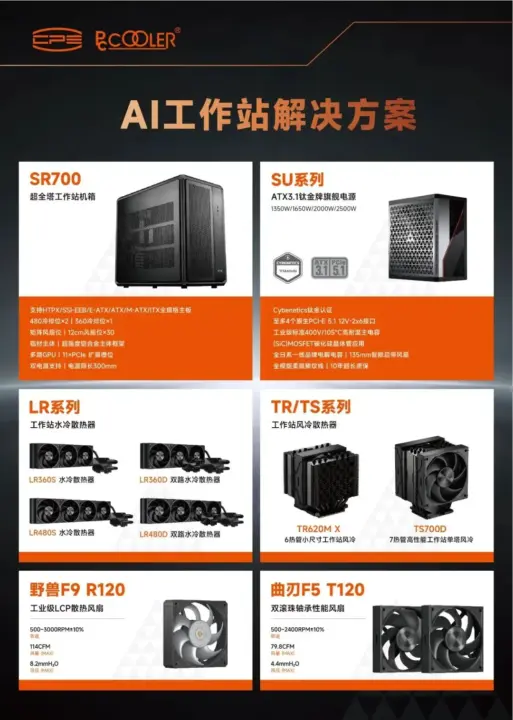 PCcooler Launches AI Workstation Solution with Cases, PSUs, and Cooling