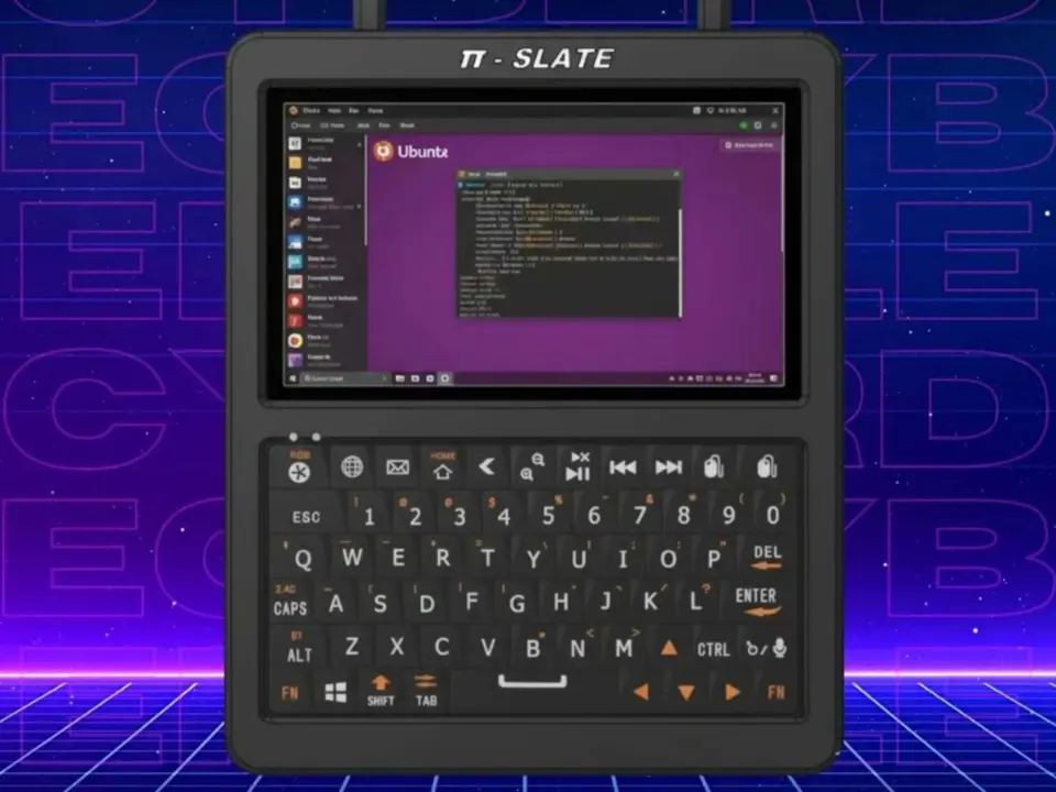 Pi Slate: Mobile Raspberry Pi 5 Device with Keyboard, Battery, and Touchscreen