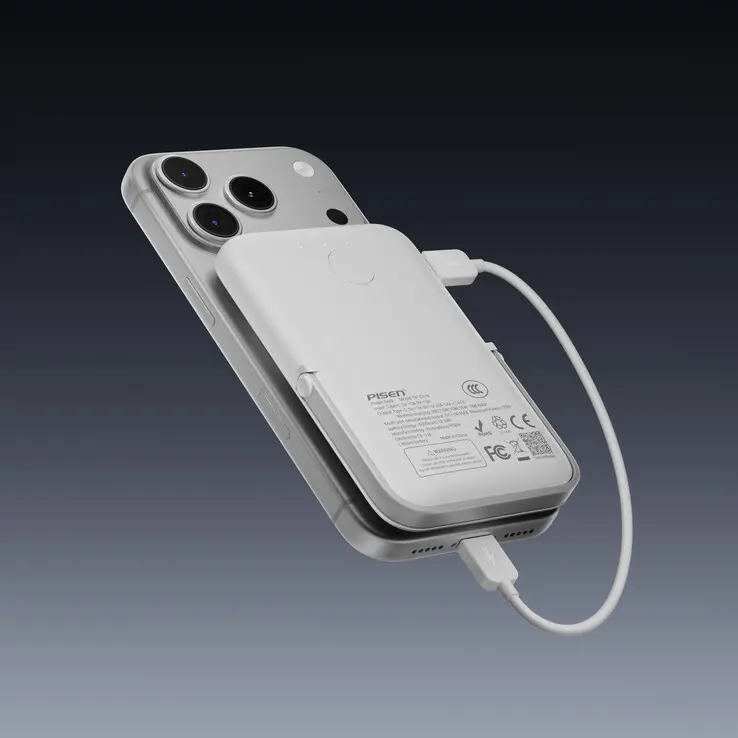 Pisen TP-D108 Bolt power bank with 20,000 mAh capacity and 67W fast charging