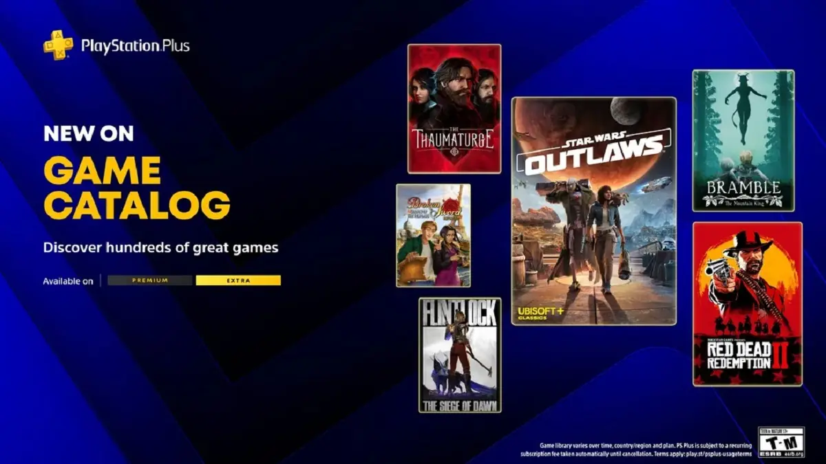 PlayStation PS Plus Extra Adds Star Wars Outlaws and Red Dead Redemption 2 in May 2026