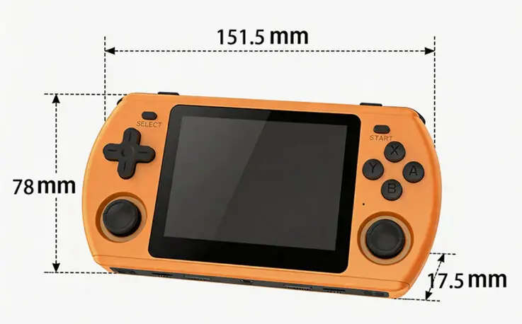 Powkiddy P36S retro handheld with 3.5-inch IPS display and 640x480 resolution