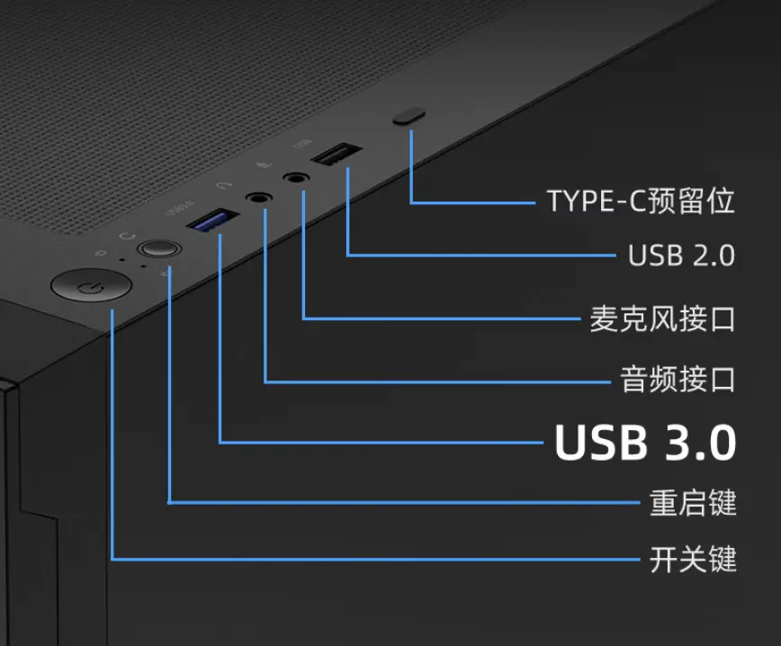 SAMA Xinfeng M5 Standard Edition PC case with black chassis and tempered glass side panel