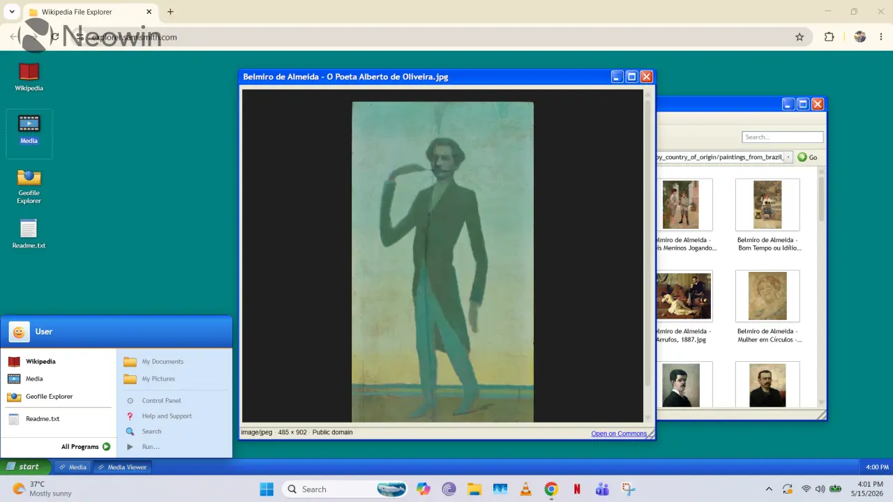 Sami Smith Releases Wikipedia Explorer With Windows XP Desktop Interface