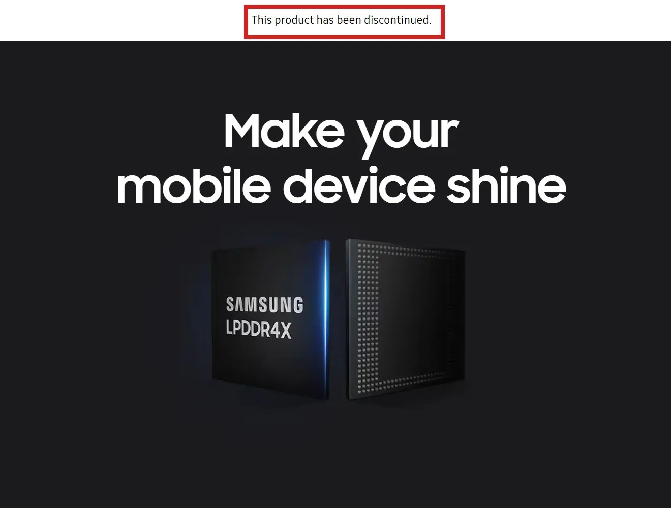 Samsung LPDDR4 memory chip