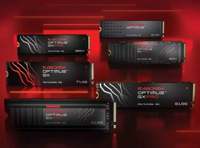 SanDisk Launches Optimus SSD Series in China with PCIe 5.0 and PCIe 4.0 Models
