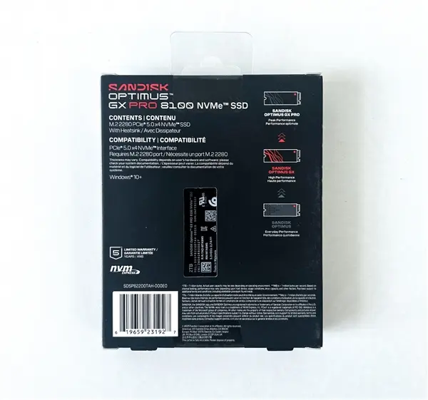 SanDisk Optimus GX PRO 8100 SSD with PCIe 5.0 interface