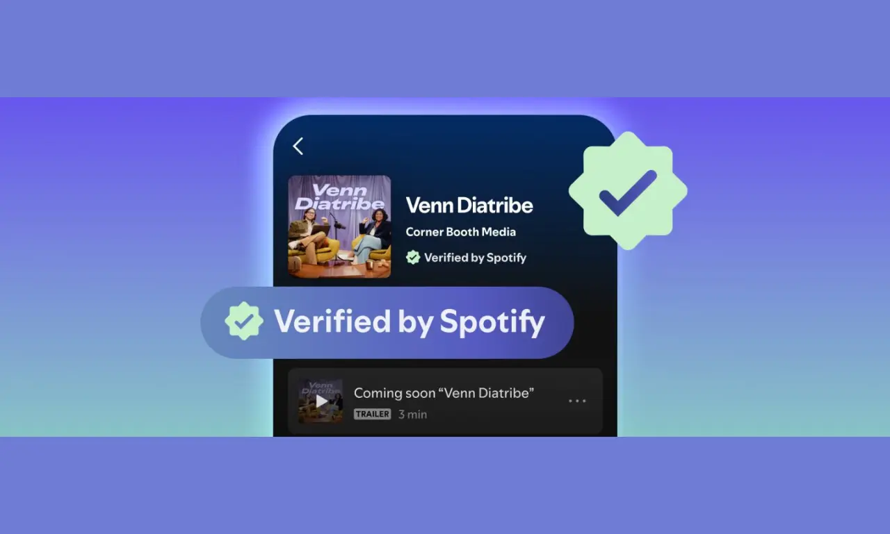Spotify Verified badge green checkmark for podcast shows