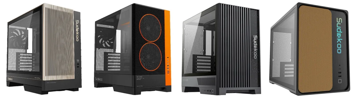 Sudokoo new PC cases lineup featuring unique front panel designs