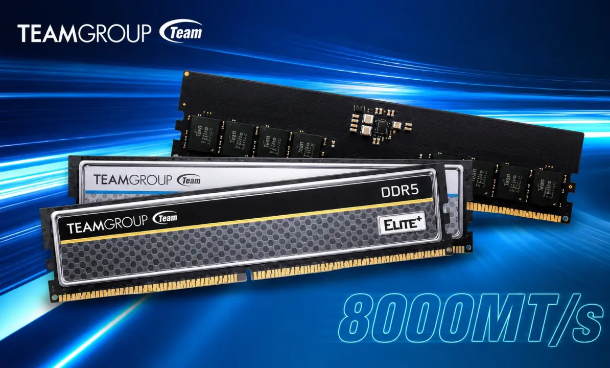Team Group Elite and Elite Plus DDR5 Memory Hits 8000 MT/s at 1.1V