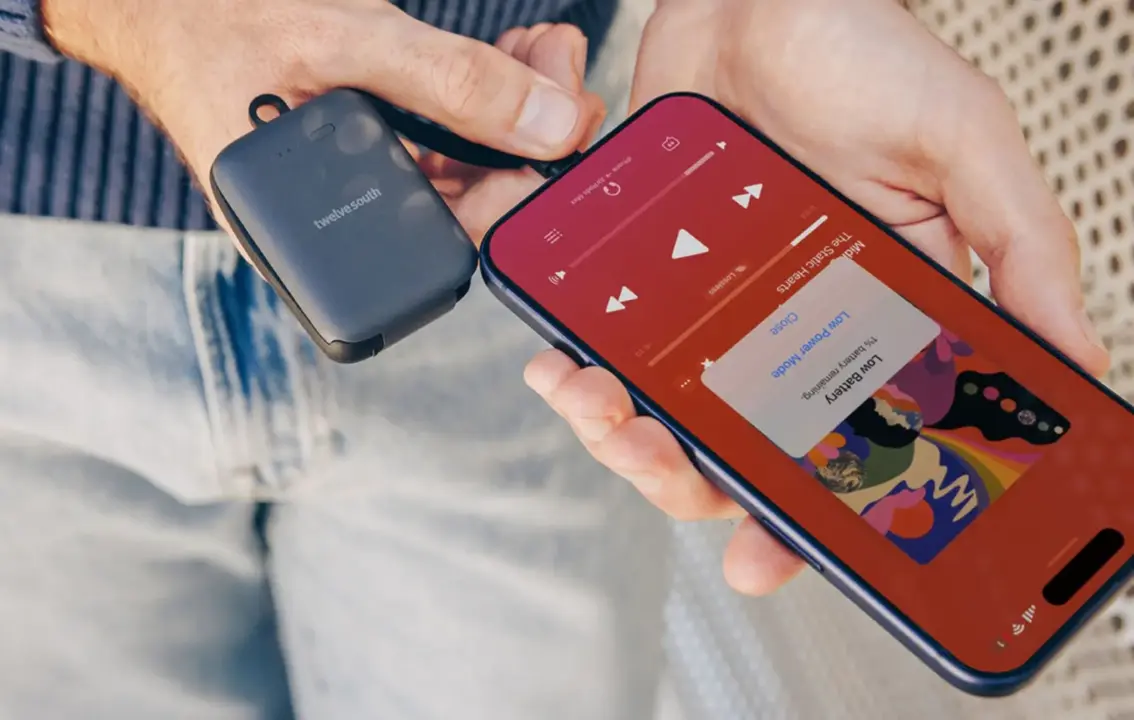 Twelve South PowerClip: Pocket-Sized Power Bank with Dual USB-C Cables