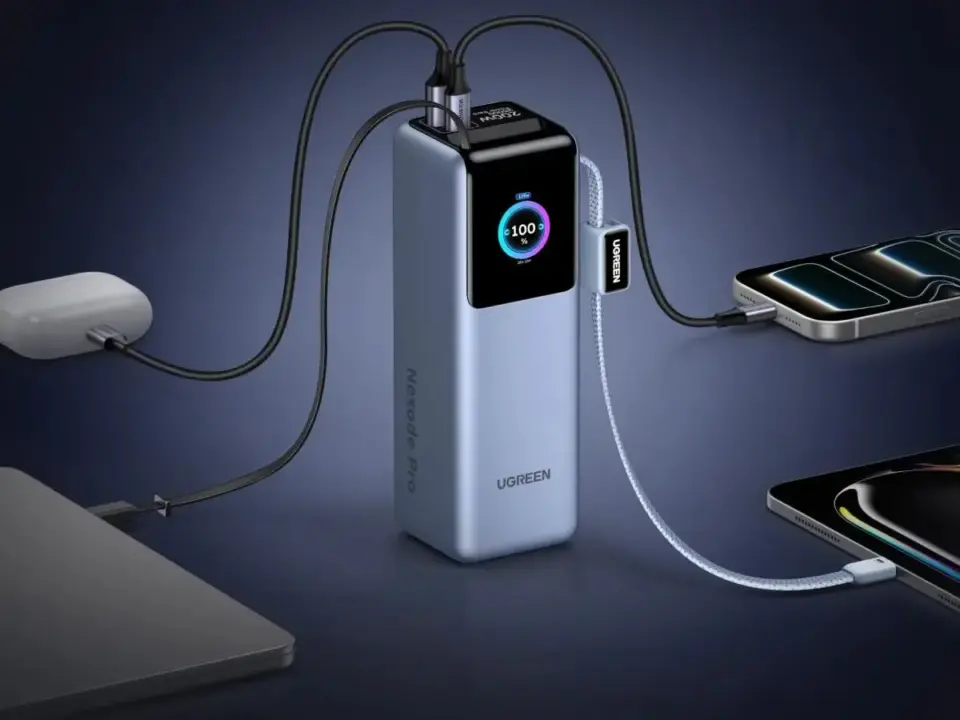 Ugreen launches new 25,000mAh power bank with 200W output and built-in cables in the US