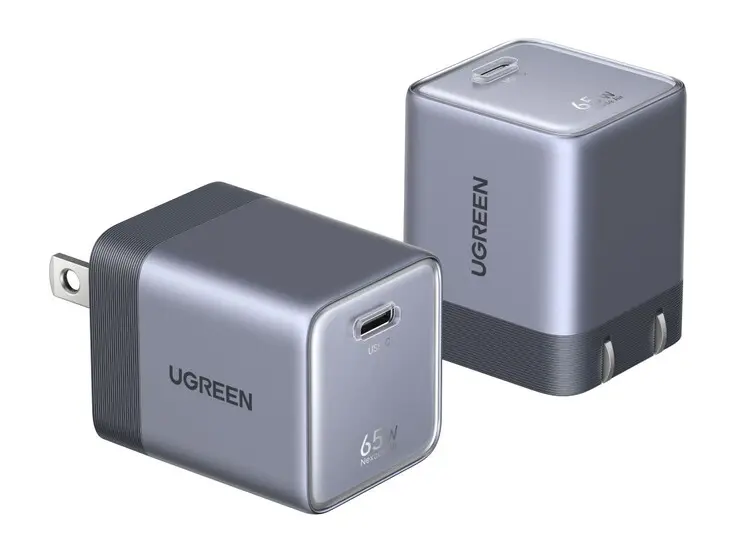 Nexode Air 65W charger delivering rapid power to MacBook Air and iPhone 17 Pro Max with single USB-C port.