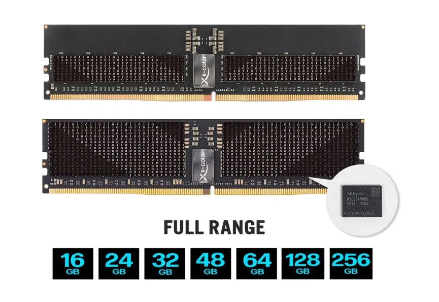 V-Color OC RDIMM DDR5-9600 memory module for workstations