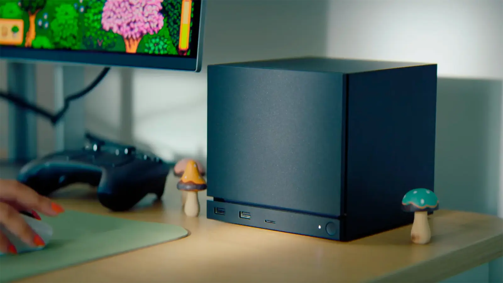 Valve Steam Machine console hardware certified for Vulkan graphics API compliance by Khronos Group standards.
