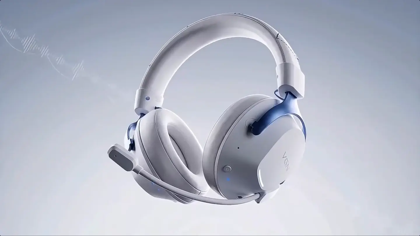 VGN Siren V2 headset with dual noise-canceling microphone architecture for gameplay.