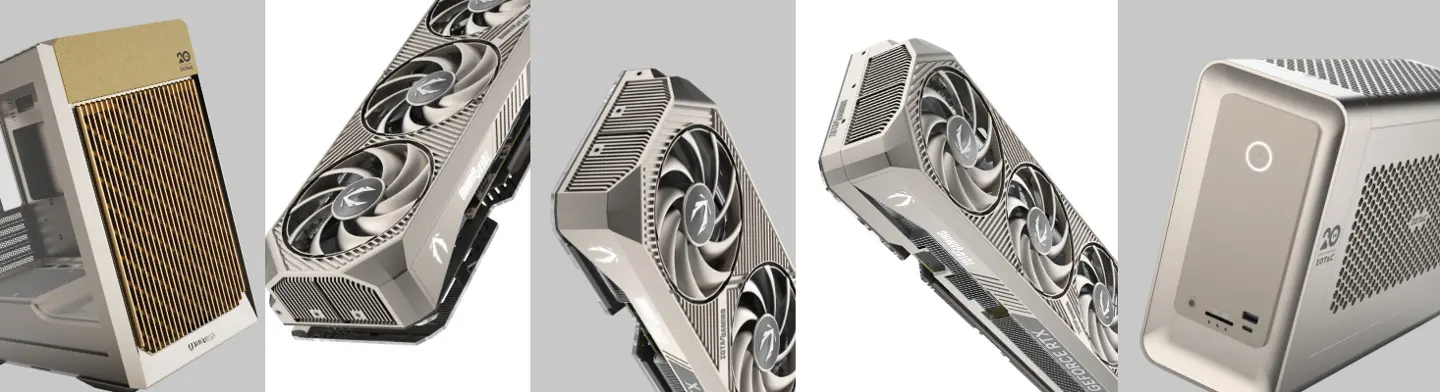 ZOTAC 20th Anniversary champagne gold GeForce RTX 5070 Ti