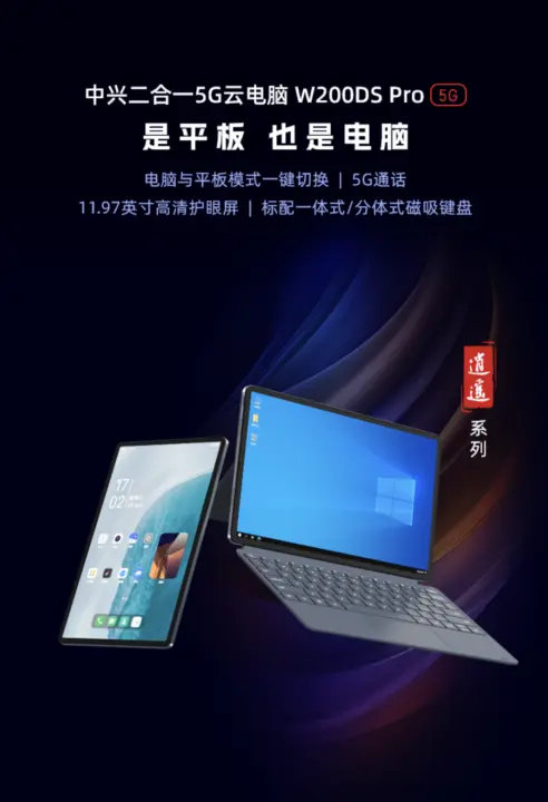 ZTE Xiaoyao W200DS Pro 2-in-1 5G Cloud PC Launches with Unisoc T9100