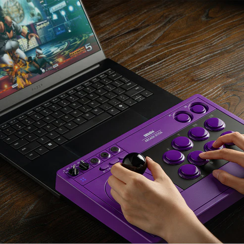8BitDo Arcade Stick in purple