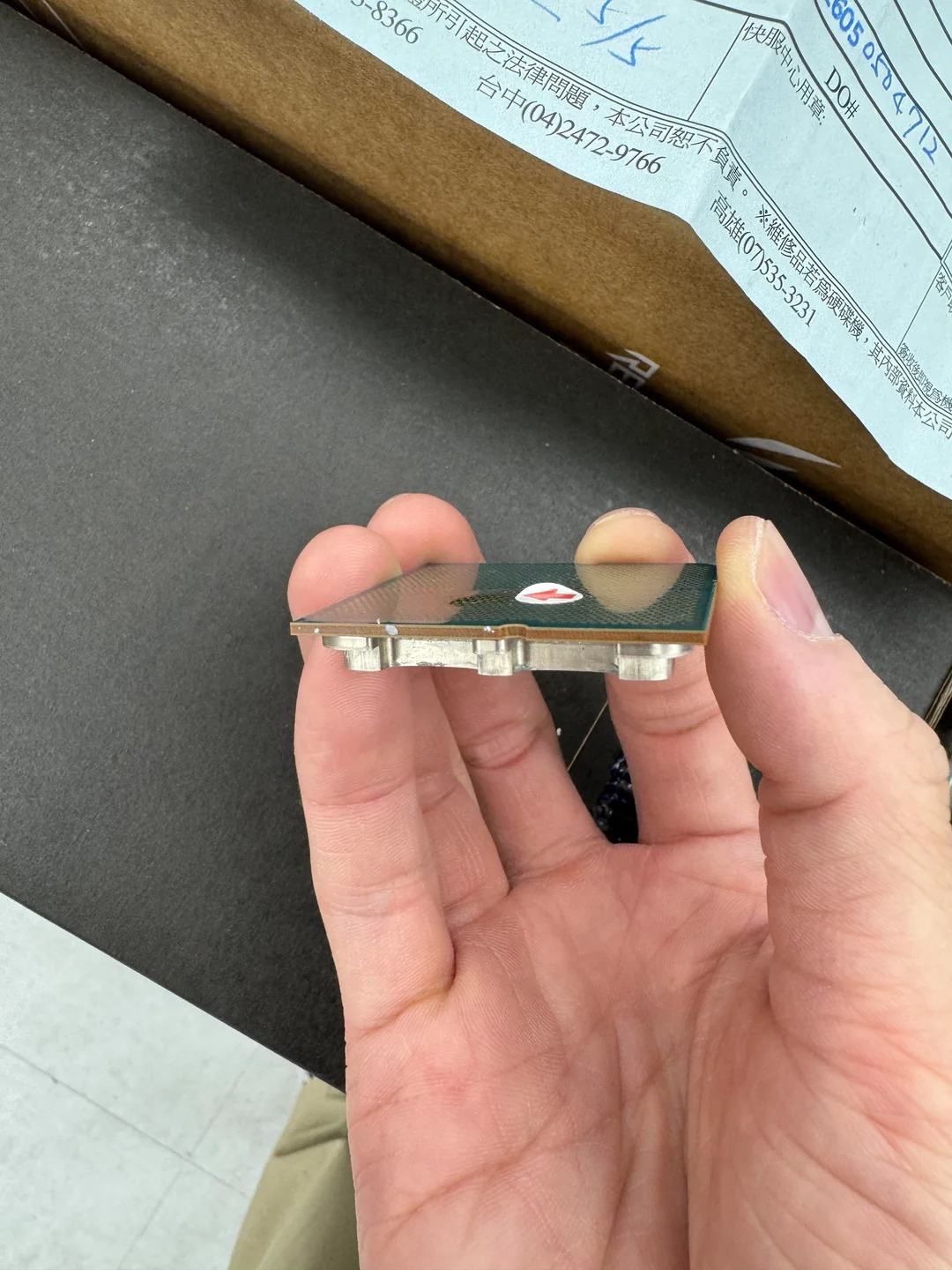 GIGABYTE motherboard CPU socket with slightly dented pins