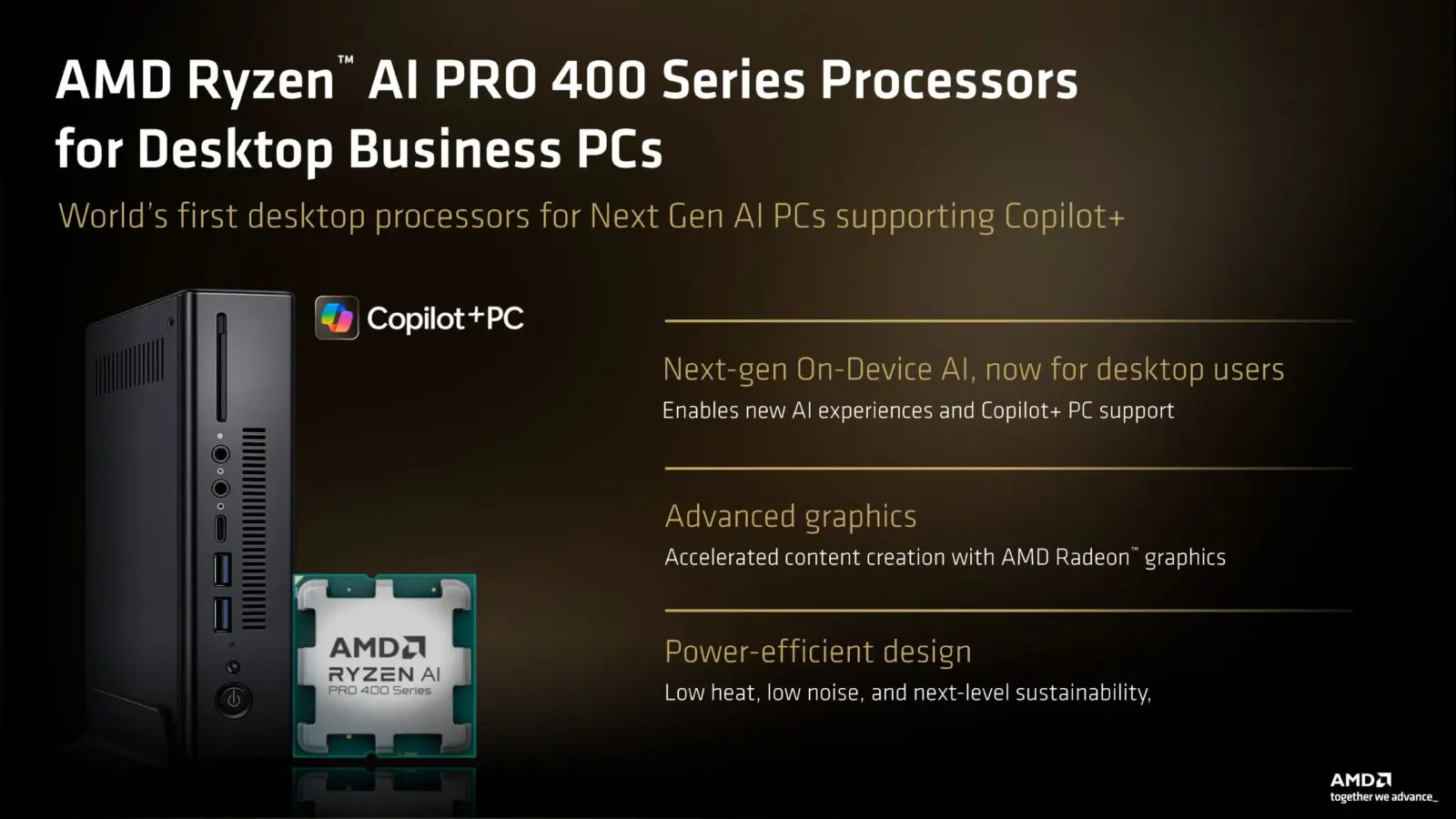 AMD Ryzen AI PRO 400 and Ryzen 9 PRO 9965X3D processors