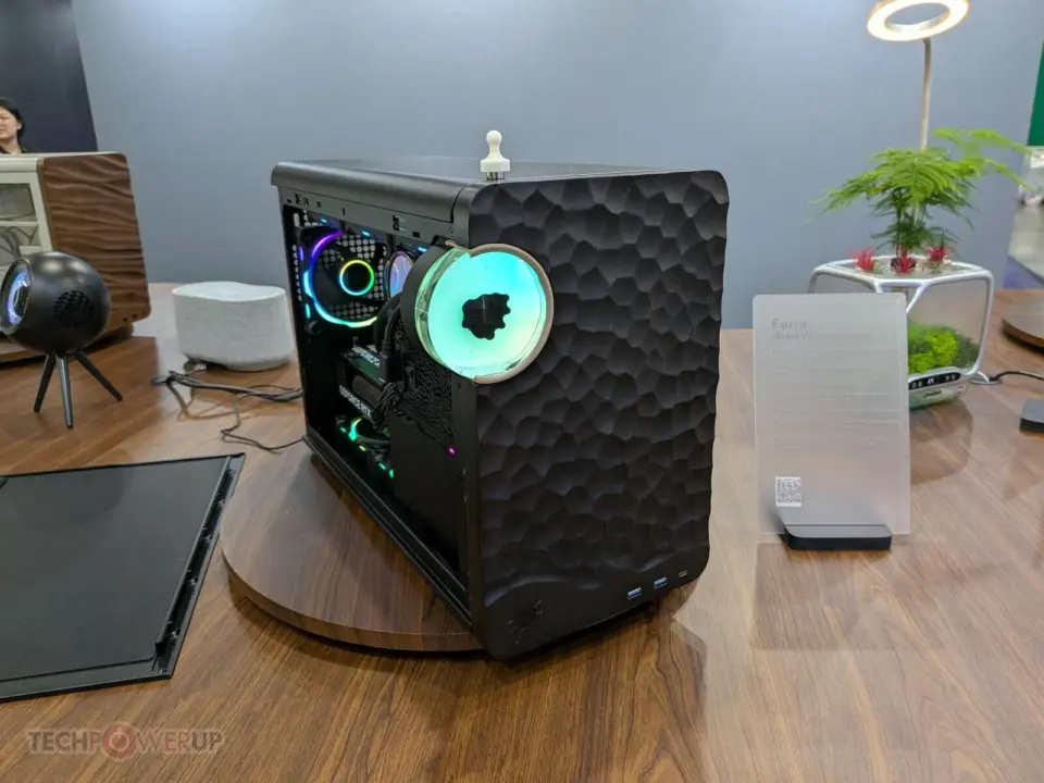 Amiiba Ferra MicroATX Case Debuts at Computex 2026 With Ferrofluid Art