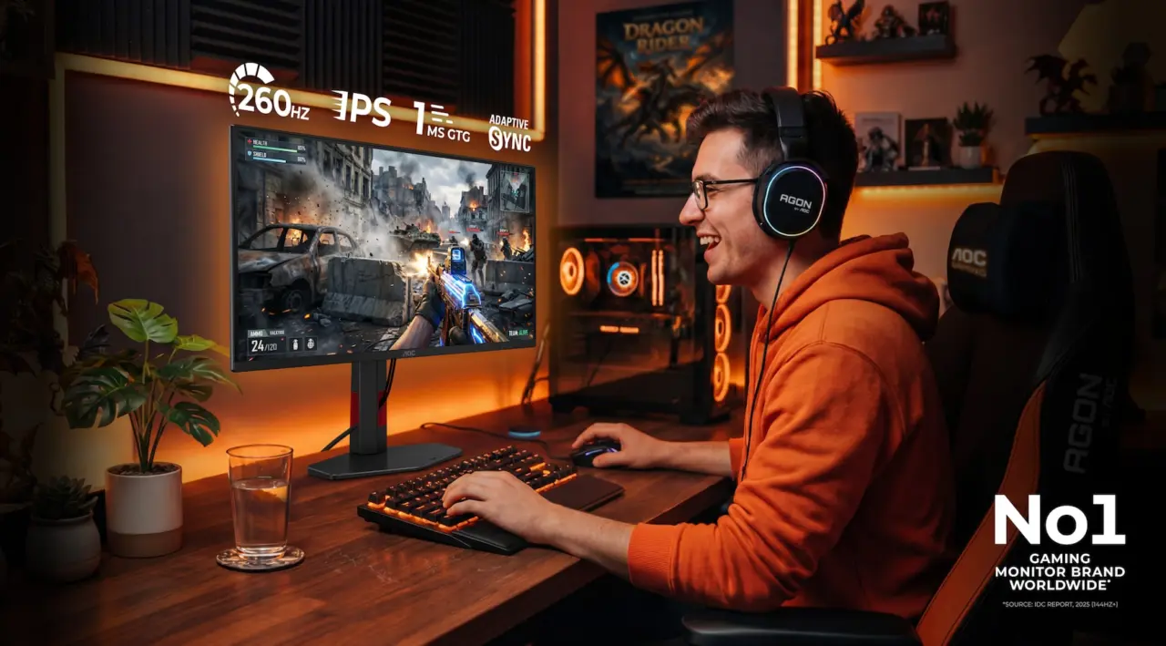 AOC 25G4ZR monitor launches at around $172 with 260Hz overclock