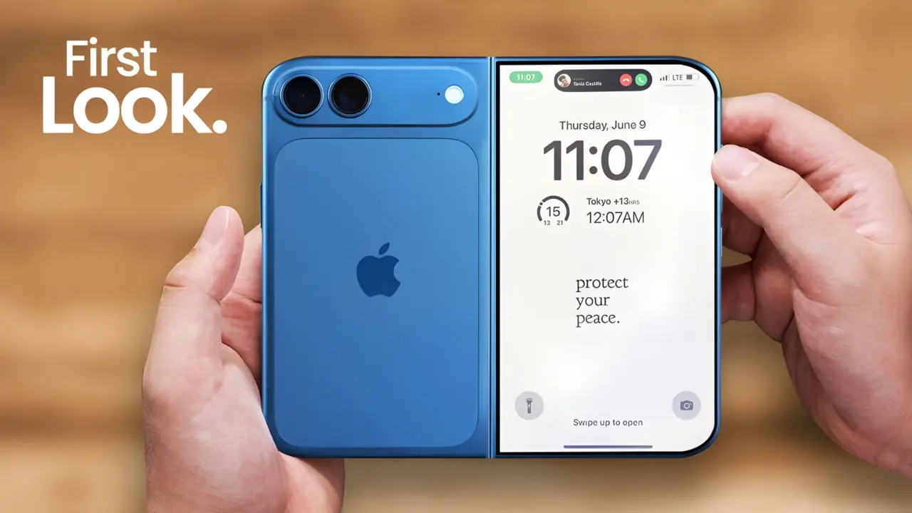 Apple iPhone Ultra prototype with liquidmetal hinge and titanium frame