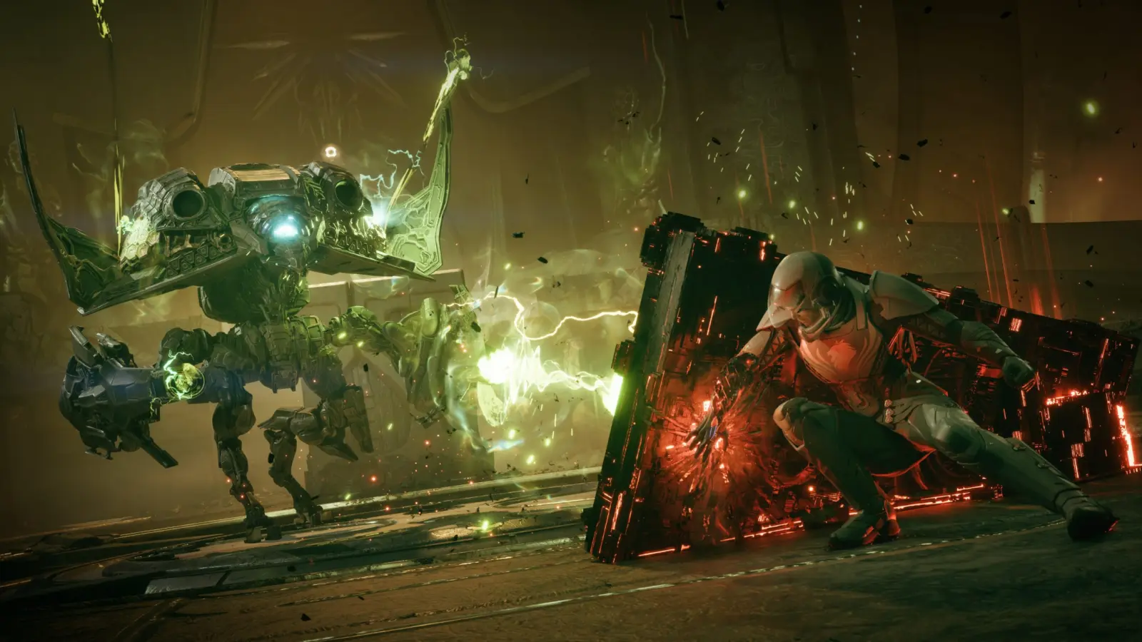 EXODUS gameplay screenshot showing Jun Aslan in a futuristic environment