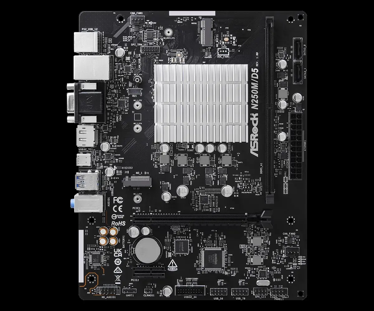 ASRock N250M/D5 motherboard overview