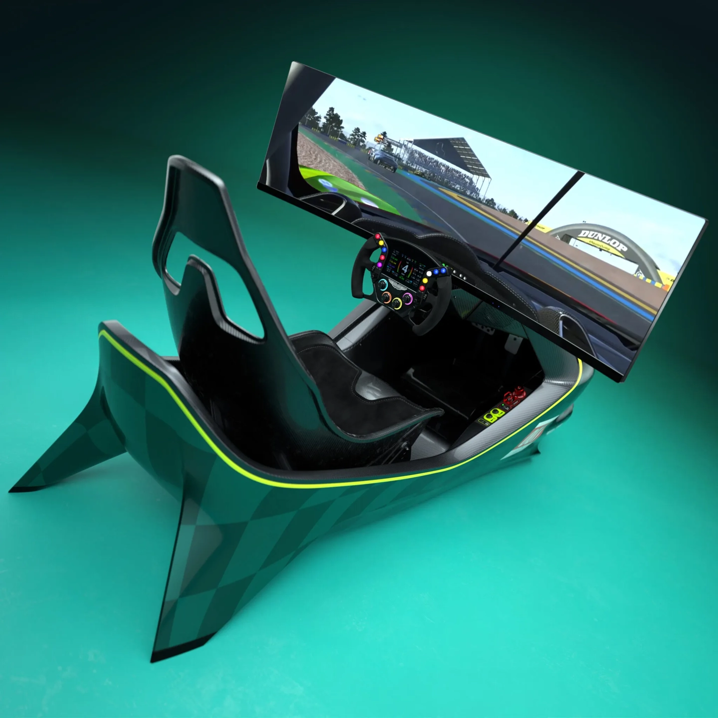 Podium Green livery of the Aston Martin Valkyrie race cars