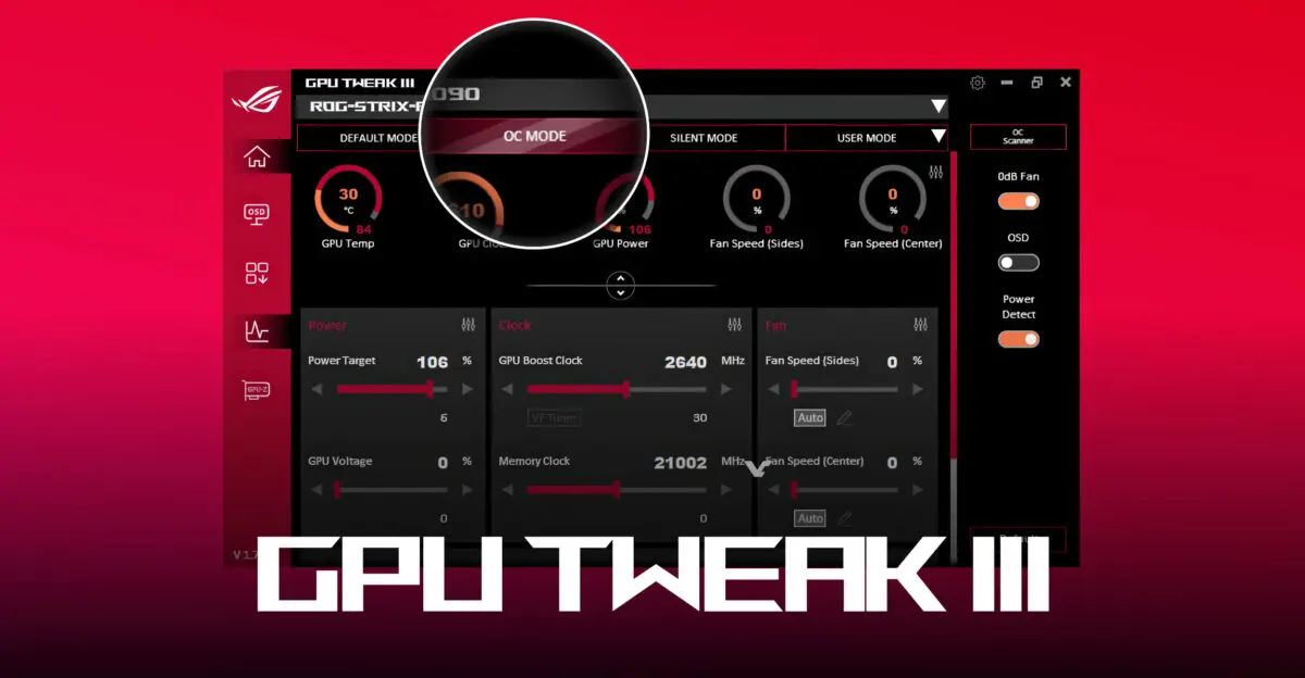 ASUS GPU Tweak III v2.1.2.1 fixes game crashes when closing OSD