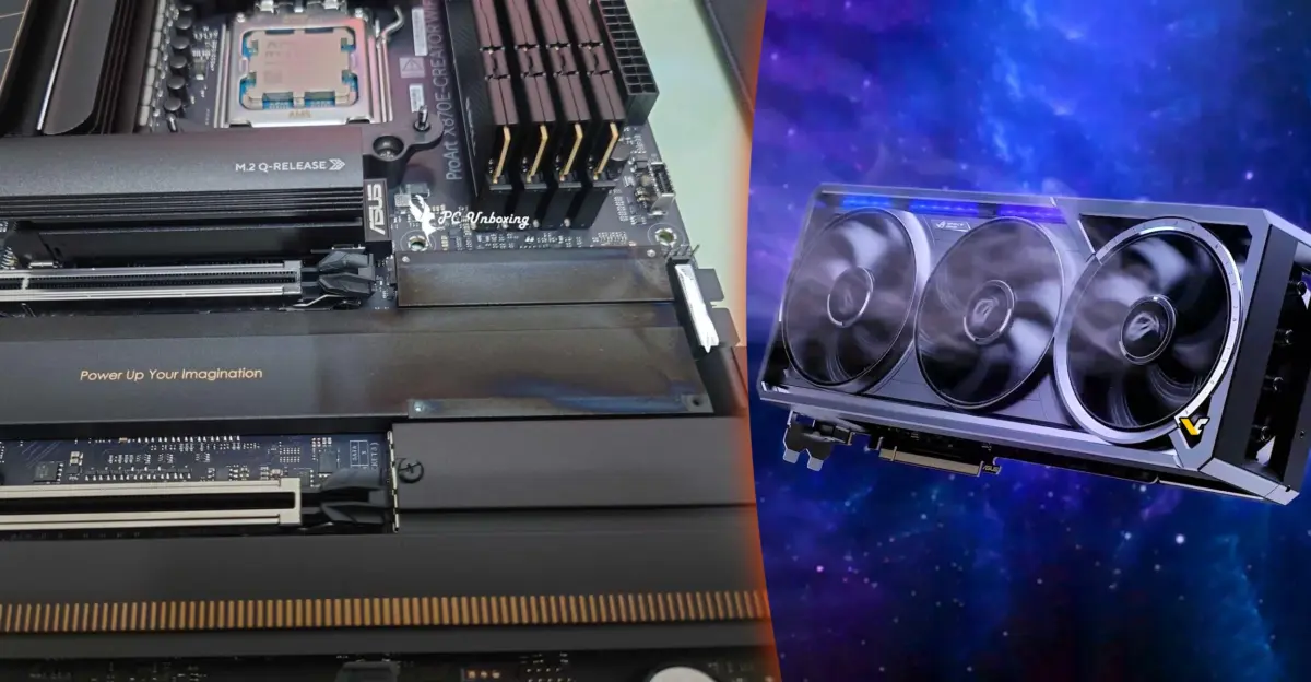 ASUS ROG Astral RTX 5090 heatsink discoloration reported on ProArt X870E
