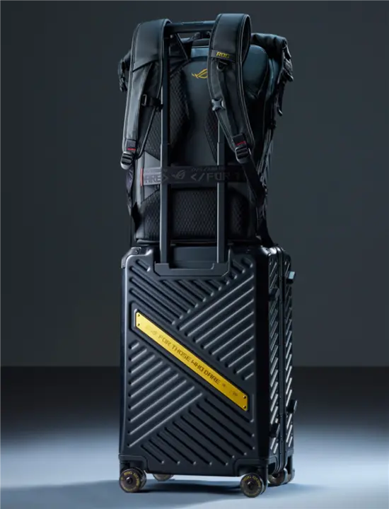 ASUS ROG Slash 20th Anniversary Edition backpack and luggage